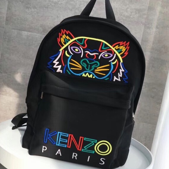 （Shopee Live）KZ9BB07-9 KZ9BB07  k-z backpack New tiger head embroidered letter embroidered nylon canvas backpack  beibao