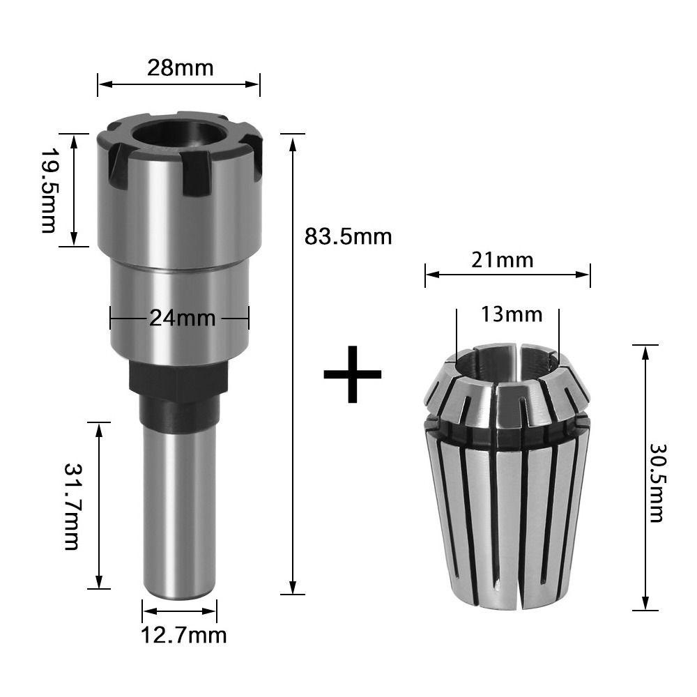 Populer Extension Rod 1per2 &quot;Shank Holder Adapter Chucks Holder Grafir|Router Collet Extension Milling Cutter - Alat Pemotong Penggilingan