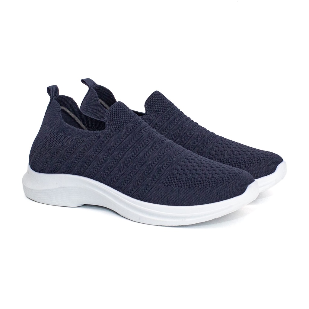 Sepatu Slip On Pria Rajut Import Sport Shoes Nyaman Ringan Model Terbaru SL933-W