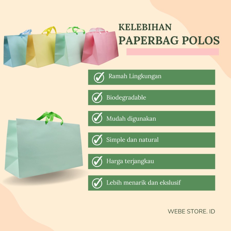 

TAS PAPERBAG JUMBO CRAFT POLOS WARNA 42x16x25CM SIZE XL [BISA GOSEND]