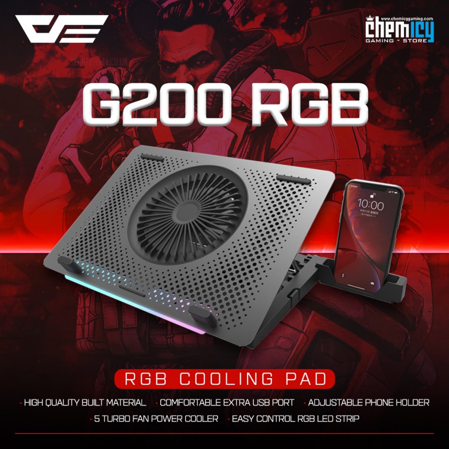 darkFlash G200 / G-200 RGB Cooling Pad / Laptop Fan
