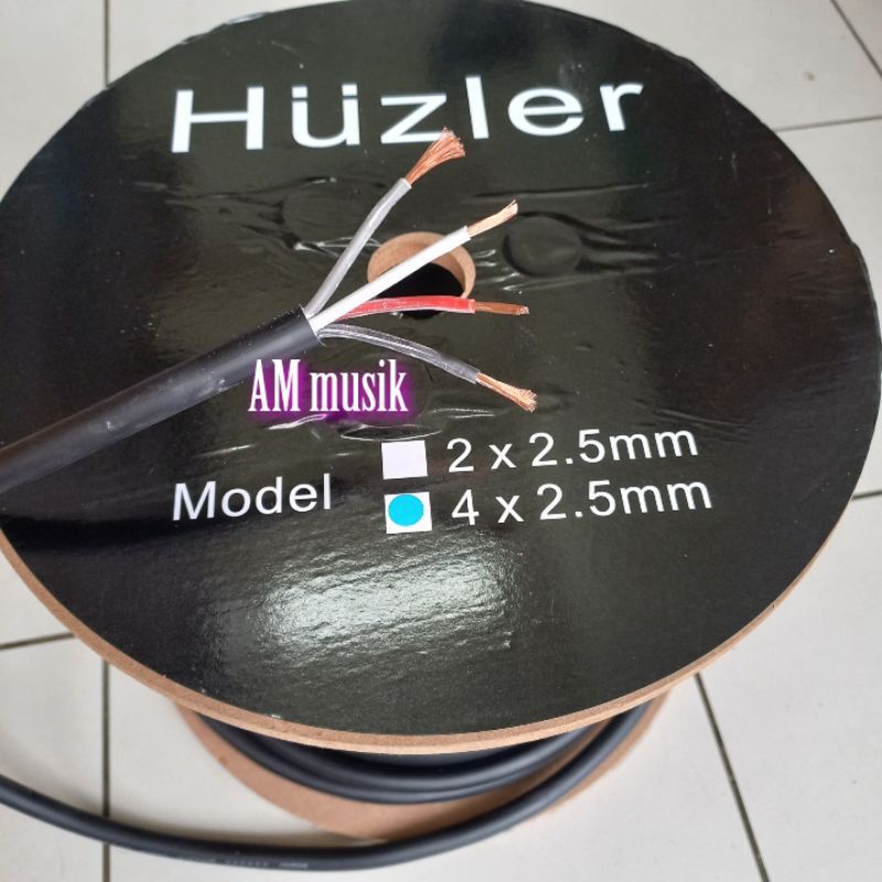 KABEL SPEAKER HUZLER 4x2,5 BAHAN LENTUR SERABUT TEMBAGA 10 METER 4X2.5