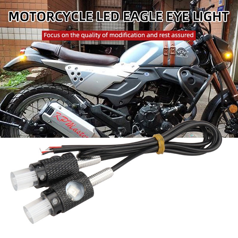 2 pcs Indikator Sein Sepeda Motor Universal Eagle Eye LED Daytime Running Light 12V