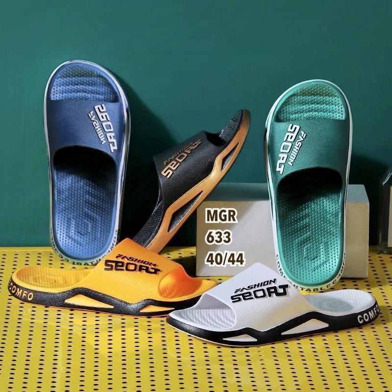 SANDAL SELOP COWOK 633 / SANDAL KARET KEKINIAN / MOTIF FASHION SPORT