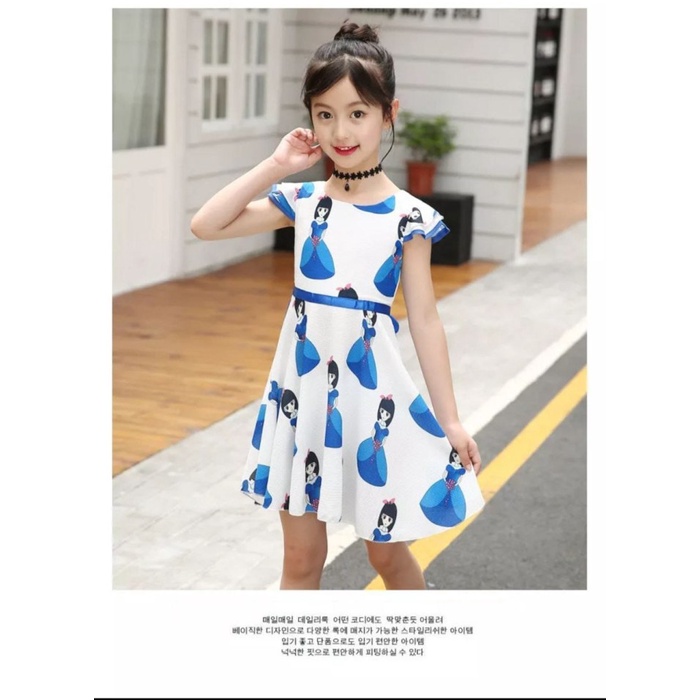 Dress Anak Kecil Perempuan Usia 1 2 3 4 5 6 7 Tahun Terbaru - Baju Dres Anak Cewek Cewek Lengan Pend
