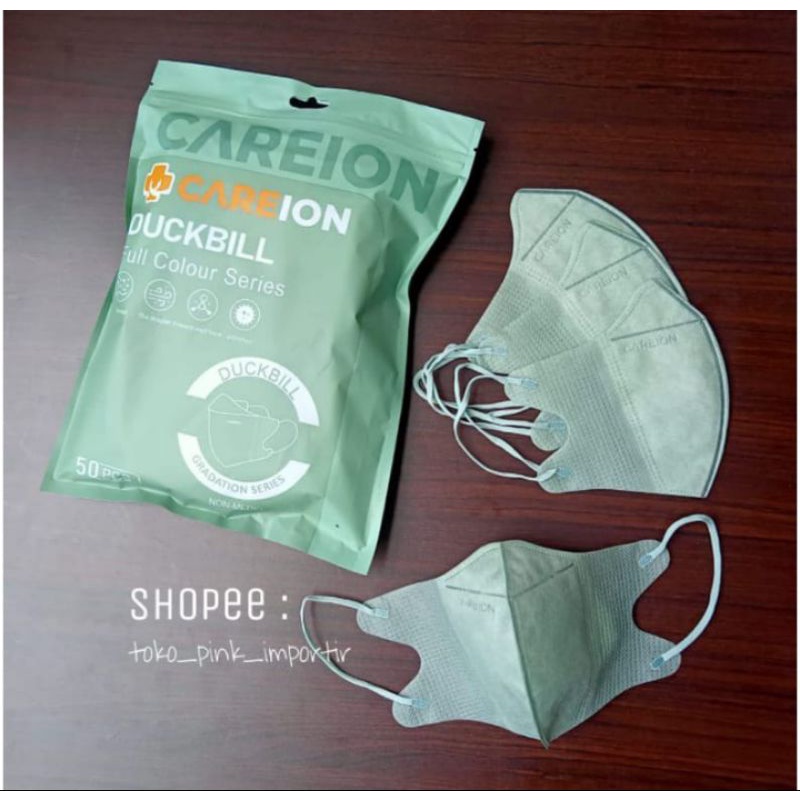CAREION | Masker Duckbill Careion Embos Full Colour Series Warna Duckbil Duck Bill Face Mask Facemask Mulut Wajah Earloop 3Ply 3 Ply 50Pcs 50 Pcs