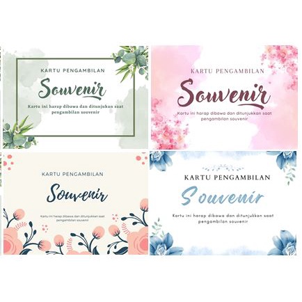 

KPS (Kartu Pengambilan Souvenir)| Kartu Ucapan | Kartu Pengambilan