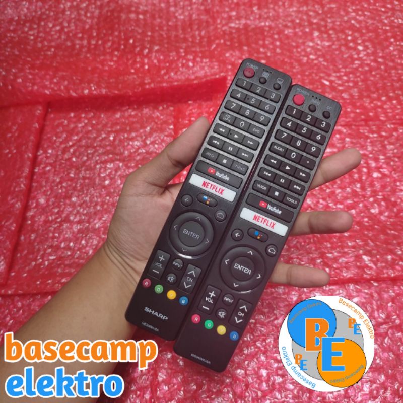 Remote SHARP AQUOS GB326WJSA Android TV 100% Original Support Bluetooth Google Voice Assistant 2T C32BG1I 2T C42BG1I 2T C50BG1I 2T C55BG1I Remote TV SHARP Android Remot SHARP Original