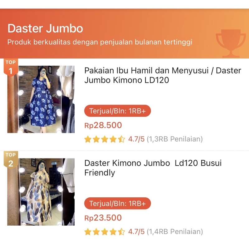 Sapasara - Daster Rayon Kimono Jumbo LD 120 Busui Friendly Etalase 5