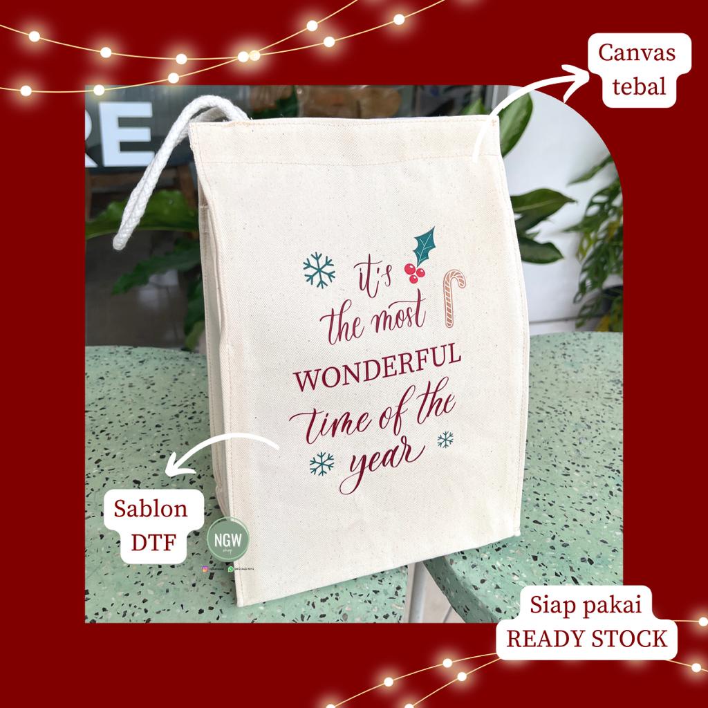 Lunchbox tali ulir + sablon wonderfull 18x10x27 goodie bag hampers