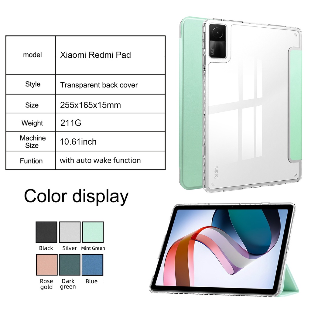 Casing Flip TPU Xiaomi Redmi Pad (2022) 10.61 &quot;VHU4254IN 5G Shockproof