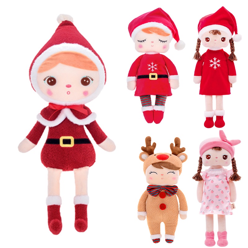 Metoo Reindeer Santa Baby Doll-Boneka Lembut Tidak Beracun Natal