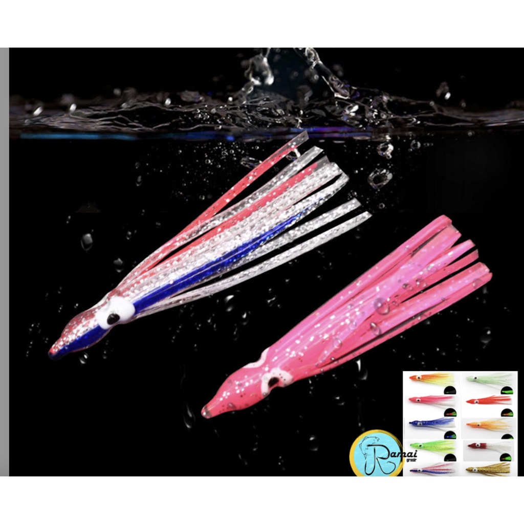 Umpan cumi Skirt squid octopus cumi umpan karet soft lure assist jigging