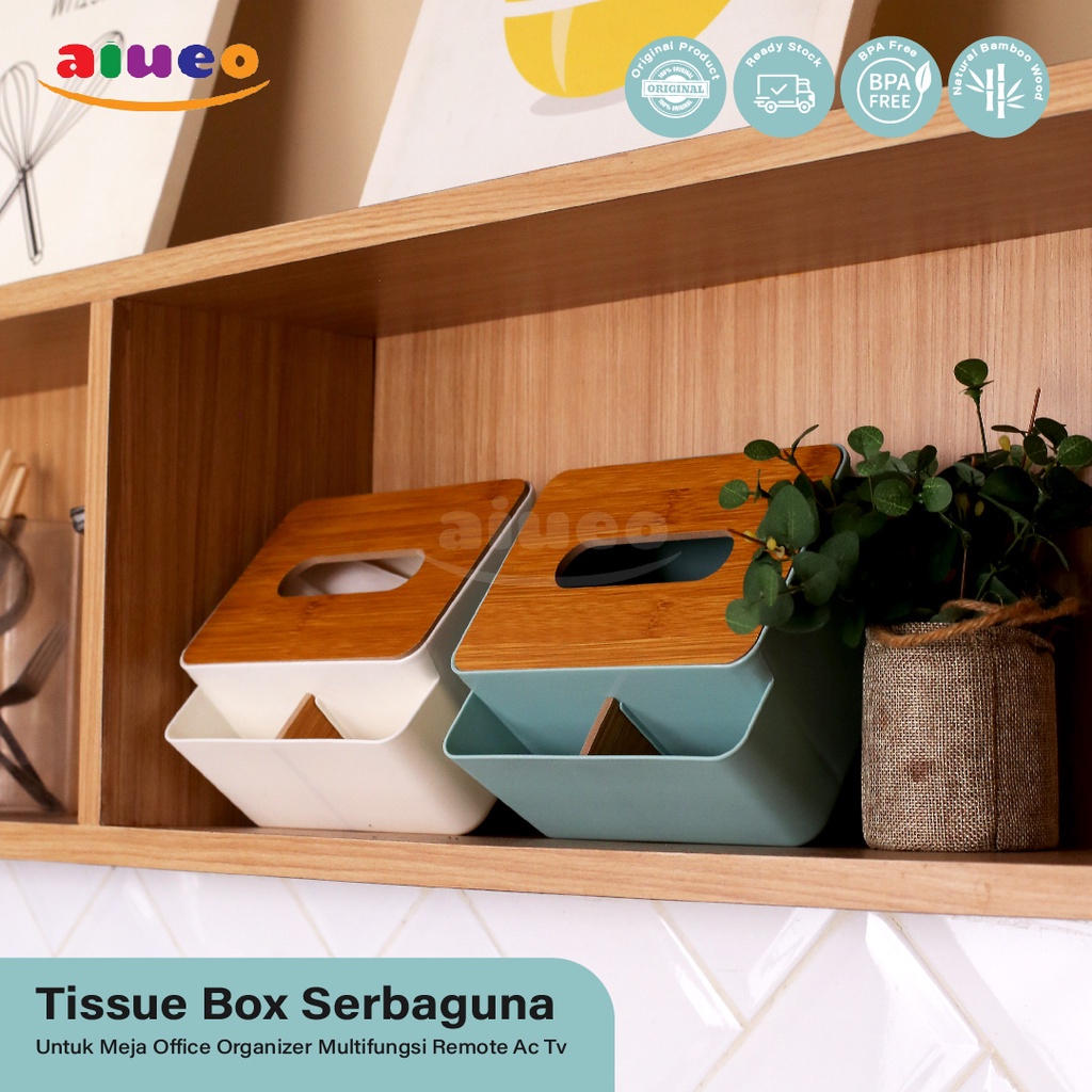 Kotak Tissue Serbaguna Bahan Tebal | Kotak Tisu Meja Office Organizer Multifungsi Remote Ac Tv | Kain Tissu Mobil