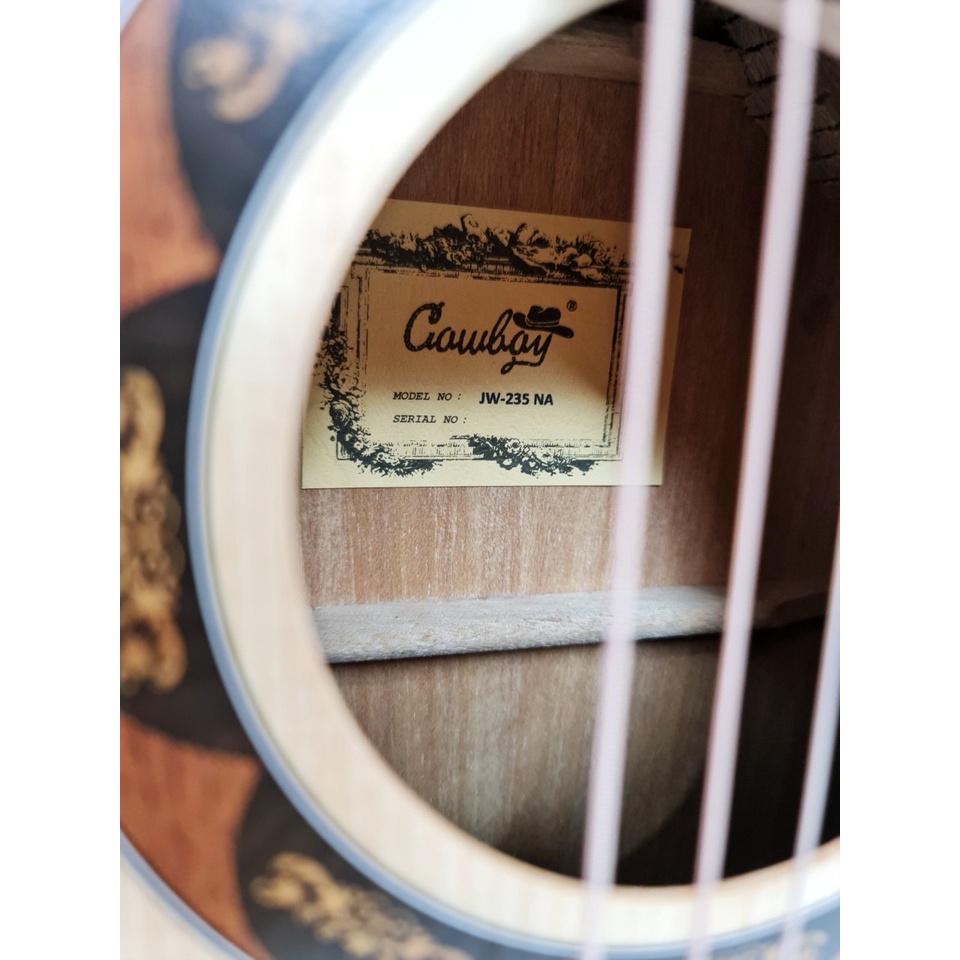 Gitar Akustik Merk Cowboy Original Tipe JW-235 NA NS Trusrod Senar String Jakarta Murah