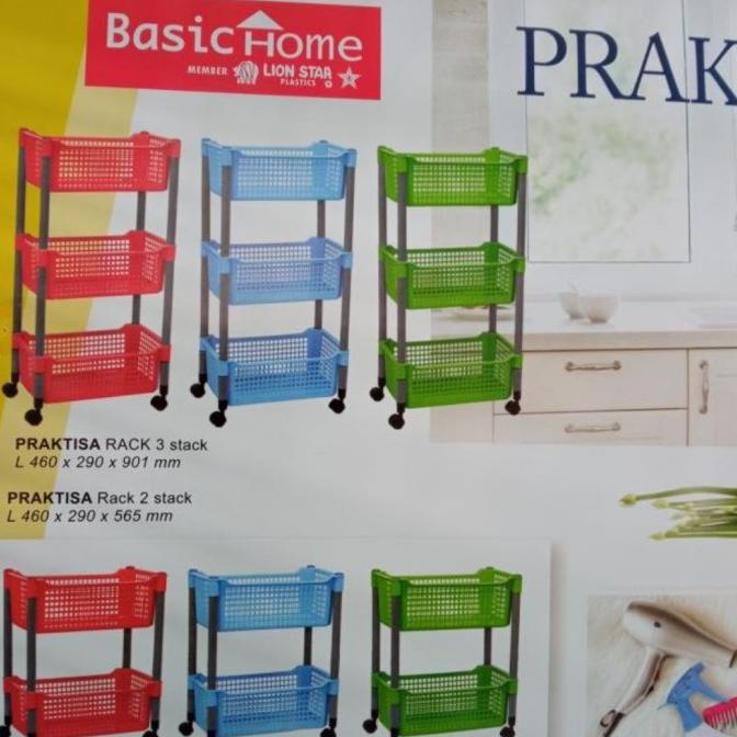 Rak Salon / Rak Buku / Rak Serbaguna Susun 3 Prantisa Lion Star