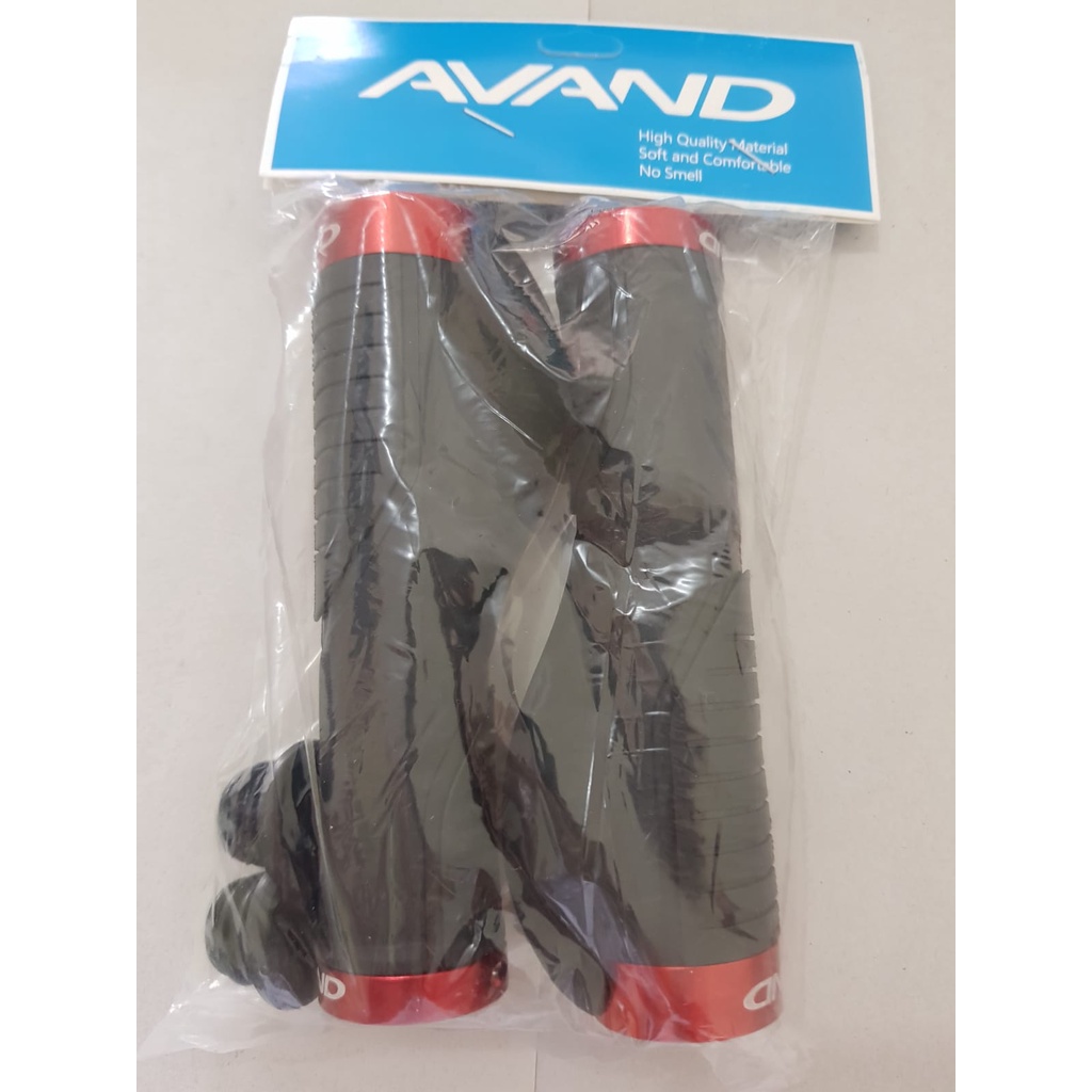 Hand Grip handgrip golok Avand double lock HFA-311 sepeda lipat mtb Hitam Merah