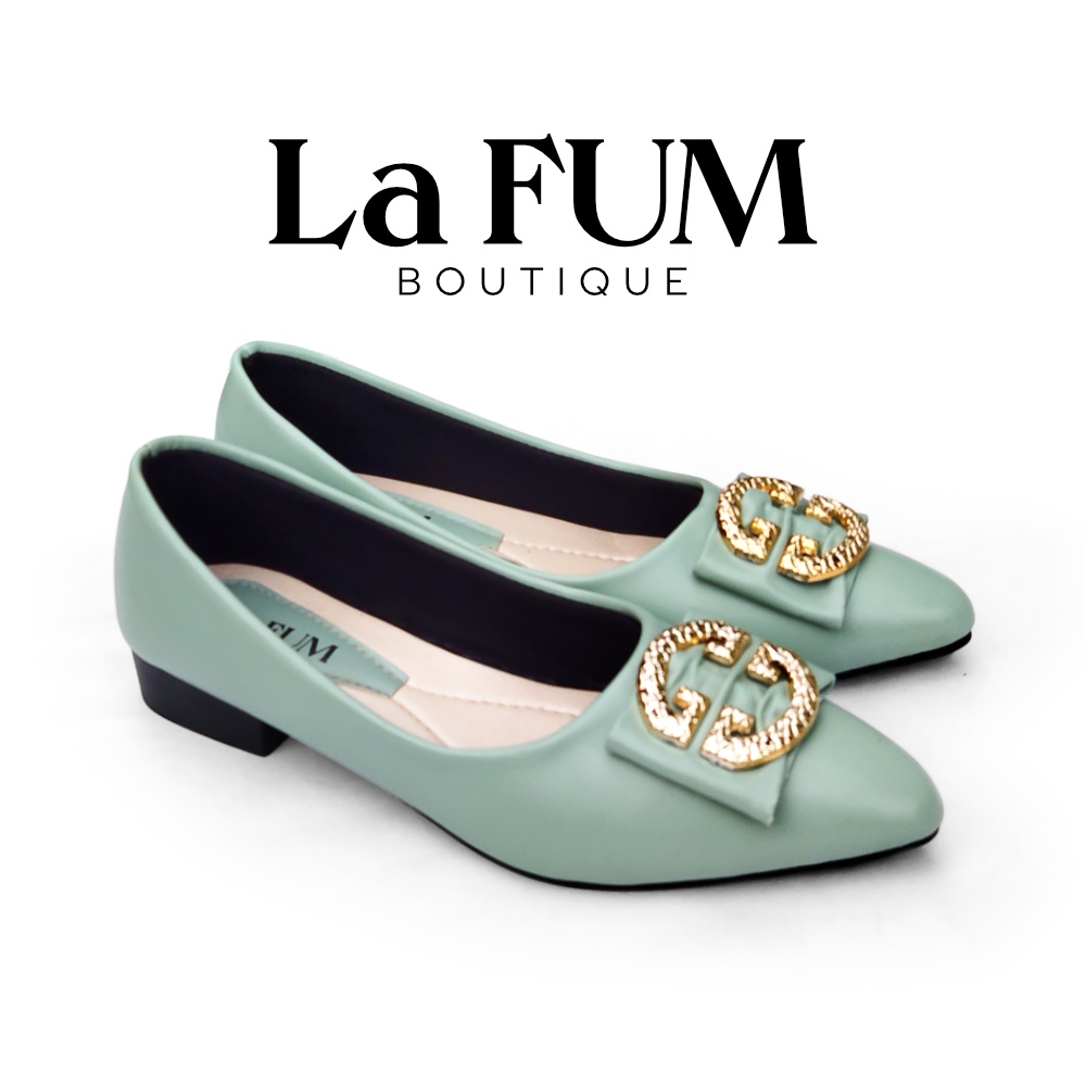 Sepatu pansus wanita pantofel Hak tahu - Marigolds by La FUM