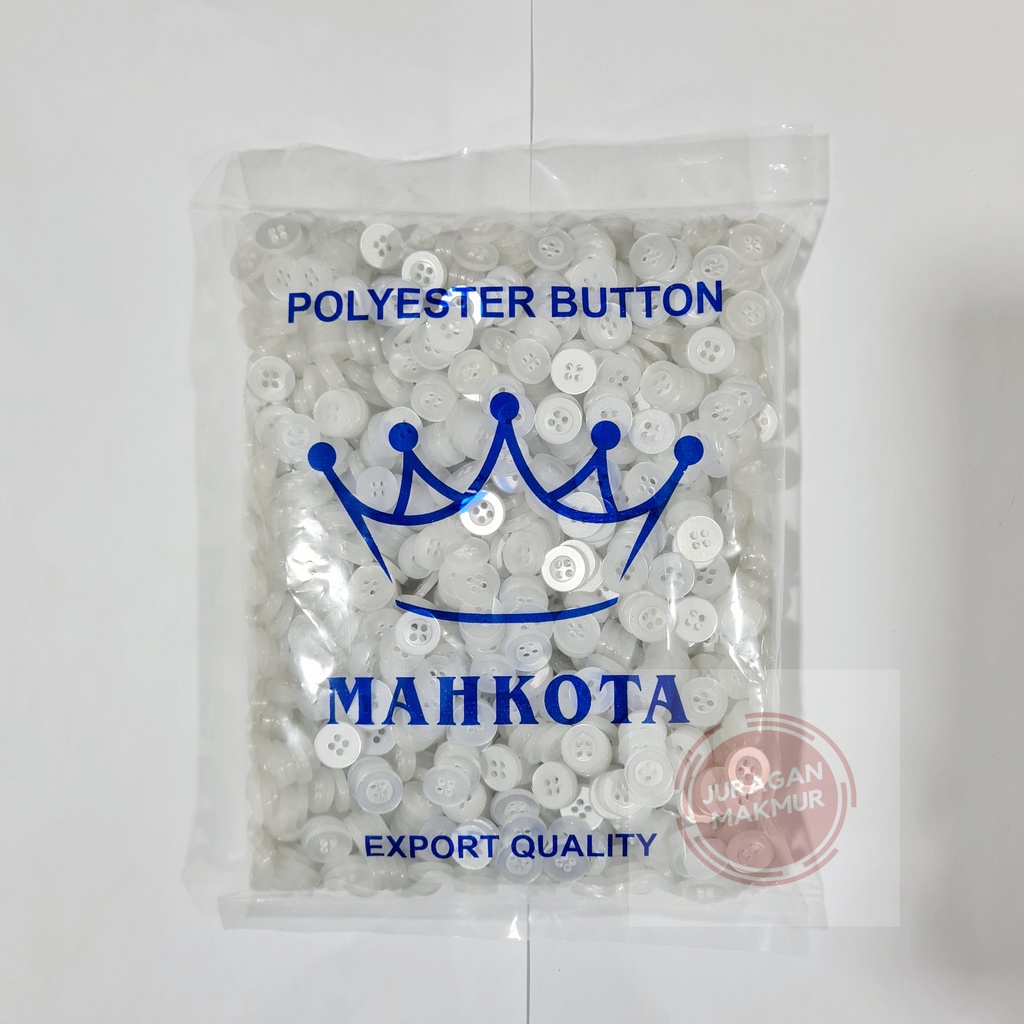 [1440pcs]  Kancing Kemeja Lubang 2 dan Lubang 4 Merk Mahkota Ukuran 18L (11.5mm) isi 10 gross / Kanc