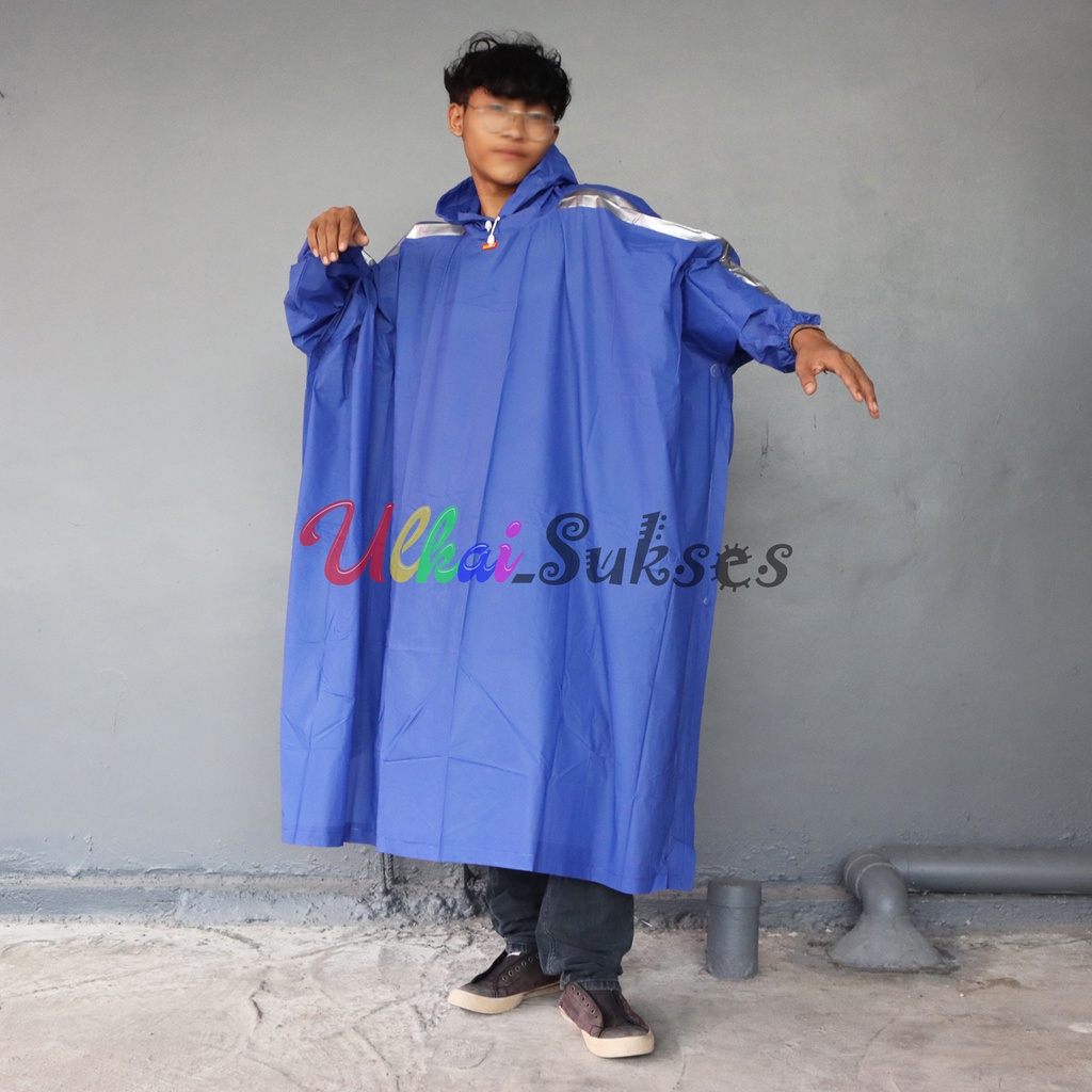 Elmondo Jas Hujan Ponco Lengan Personal 710 - Raincoat Dewasa Ponco Lengan Pria Wanita Murah