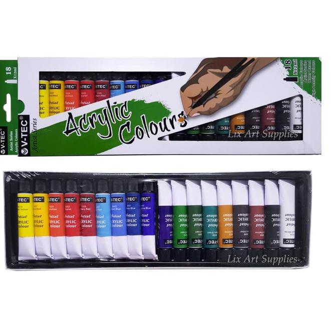 

V-Tec Acrylic Color Set 18 - 818A/ Cat Akrilik V-Tec 818-A