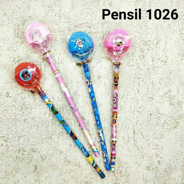 

Pencil / Pensil Penghapus Orotan Karakter 1026 Lol / Tayo / Hello Kitty