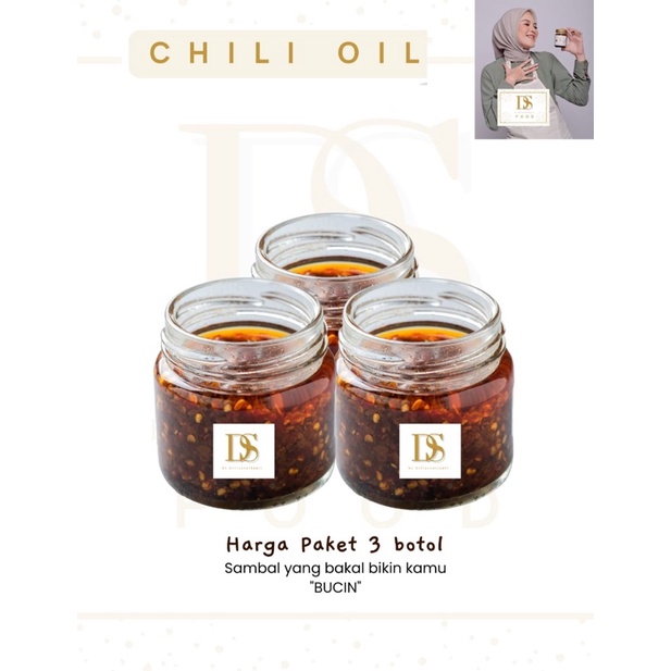 

paket 3 botol chili oil dsfood.official