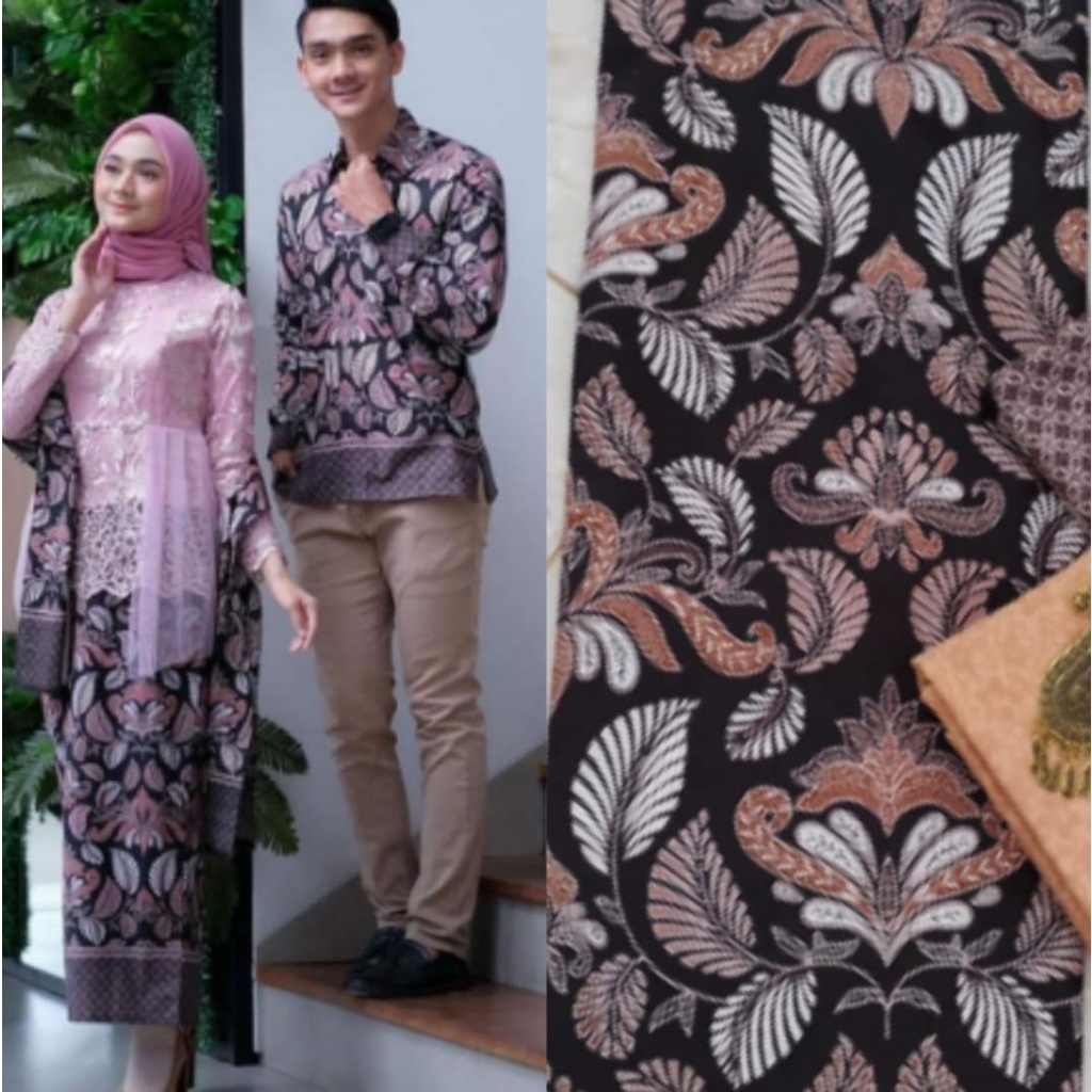 Kain batik printing motif daun kain batik meteran bahan baju kain meteran batik pekalongan terlaris