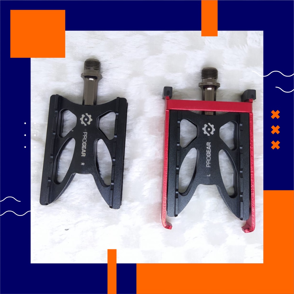Progear Pedal Model PG-ST029 Bearing Black dan Red Axle