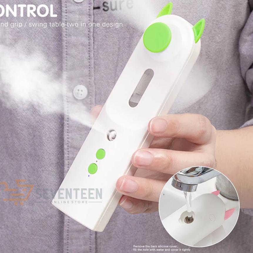 Spesial--SEVENTEEN NANO SPRAY KIPAS ANGIN PORTABLE 2IN1 PELEMBAB WAJAH MIST SPRAYER MOISTURIZING ATO