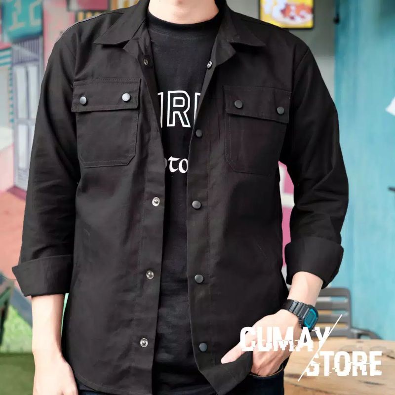 Jacket Semi Parka Kanvas Trucker