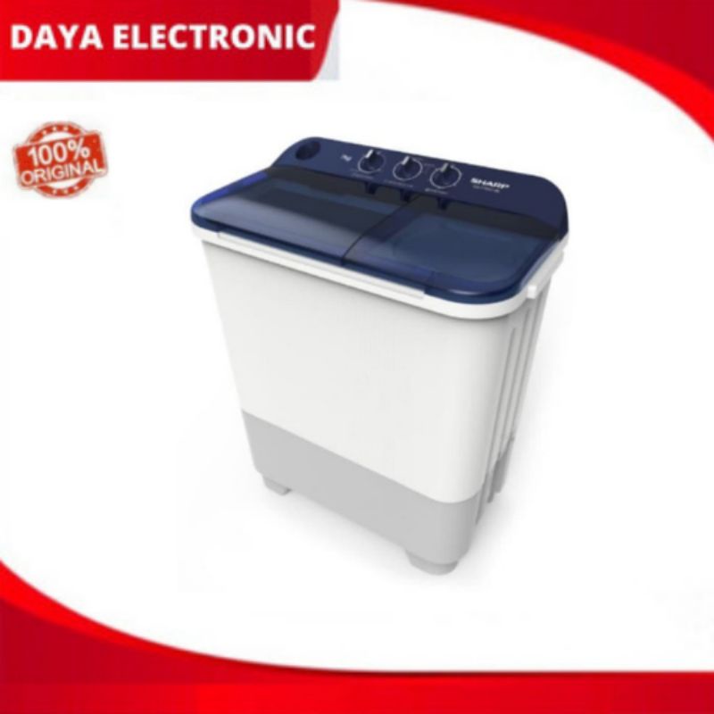 MESIN CUCI 2 TABUNG SHARP 7.5KG ES T75NT MESIN CUCI DUA TABUNG