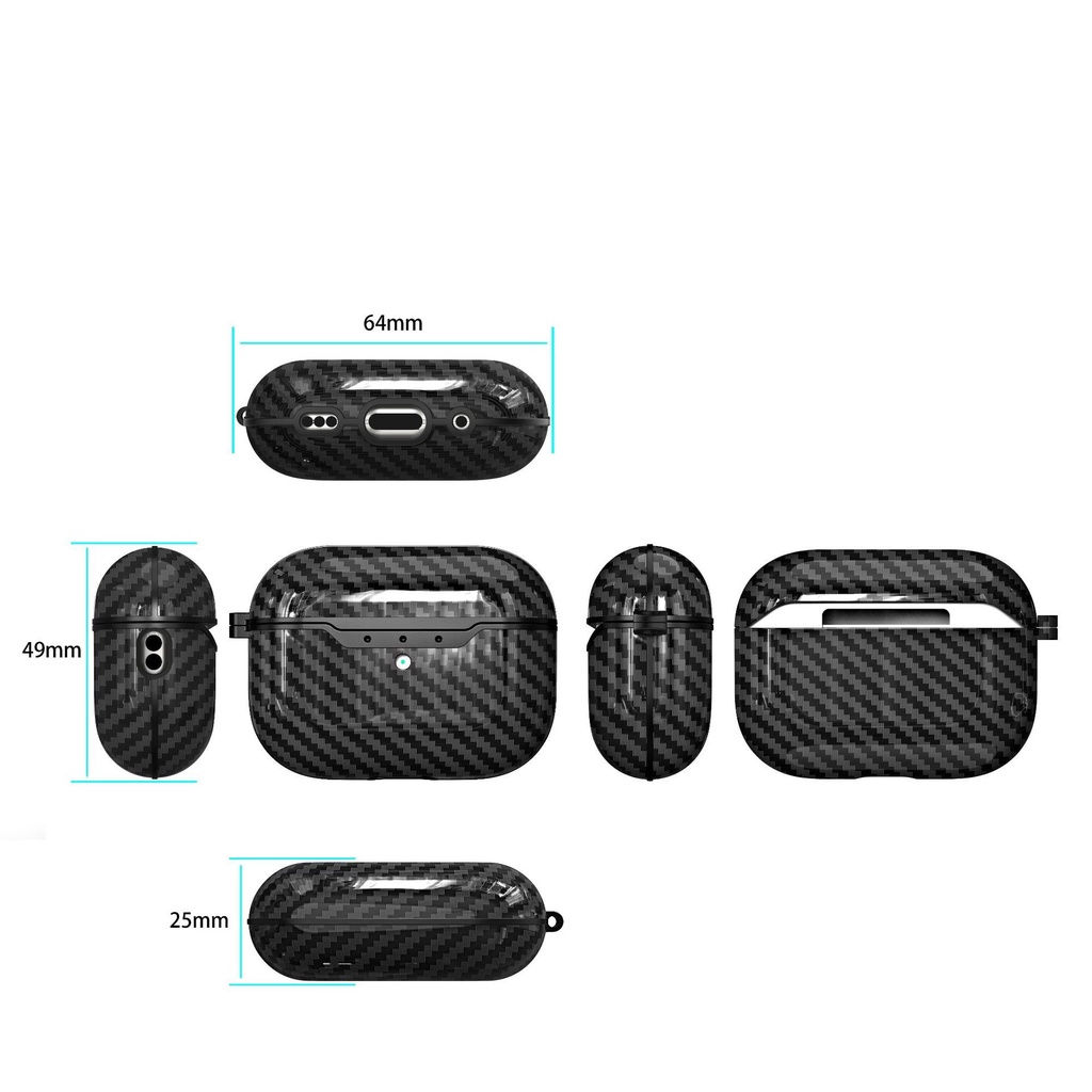 Soft Case TPU Motif Carbon Fiber Simple Ultra Tipis Anti Air Cover Airpods Pro 2