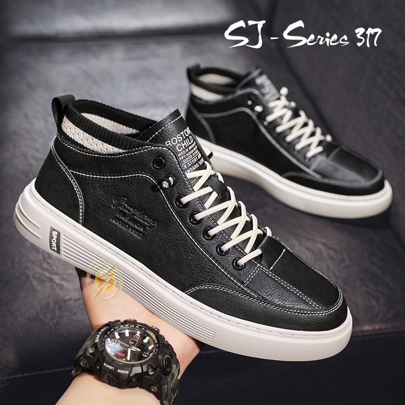 [OOS] Sepatu Sneakers Pria Casual Model Unik Cakep Buat Nongkrong Kualitas Import Premium -317