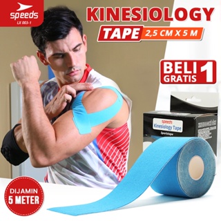 SPEEDS Kanesio Tape / Tapping / Kinesiology Tape 2.5cm x 5m Termurah Sport And Therapy Tapping Plester Untuk Otot 003-1