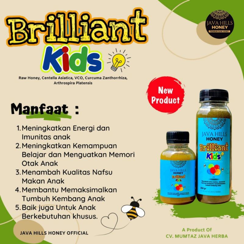 

madu brilliant kids ukuran 330ml