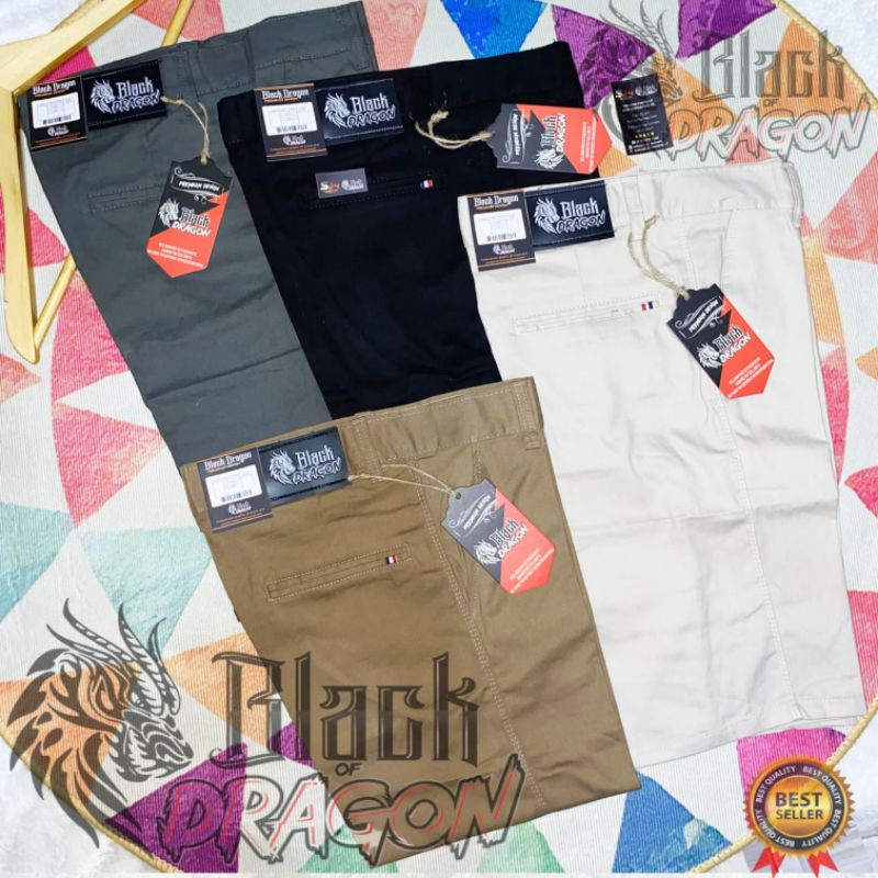 CHINO PENDEK BLACK DRAGON CELANA PENDEK PREMIUM
