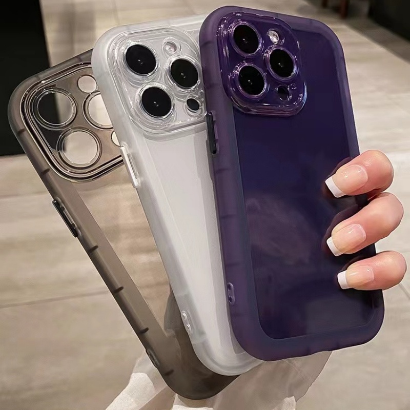 Soft Case Pelindung Kamera Transparan Shockproof Untuk iPhone 14 13 Pro Max 11 12 X XR XS Max 13 7 Plus 8 Plus