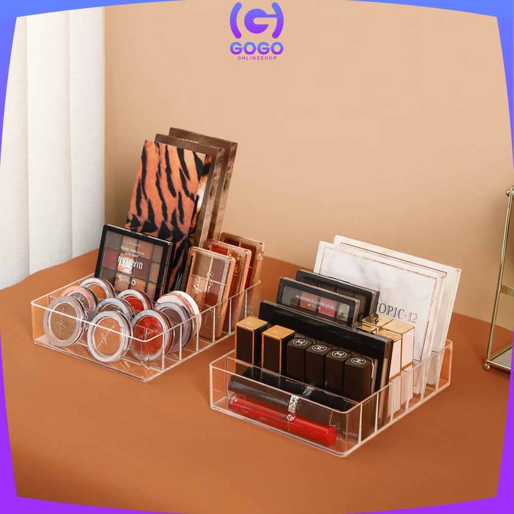 GOGO-K41 K44 Rak Akrilik Kosmetik 7 Grid Cosmetic Organizer / Tempat Penyimpanan Make Up Kosmetik