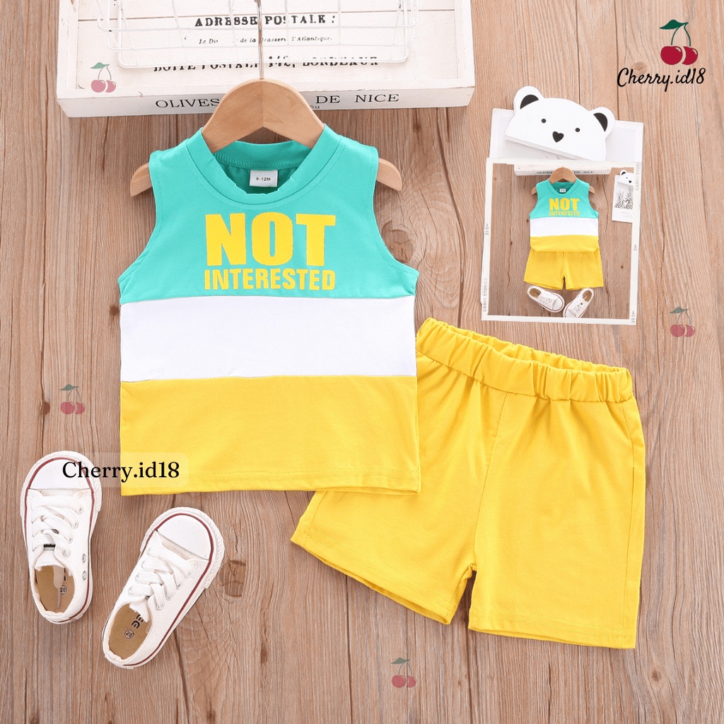 Cherry COD Baju Oblong Anak Import / Baju Singlet Anak / Setelan Anak Import / Baju Anak Laki Laki / Pakaian Anak Perempuan SB51