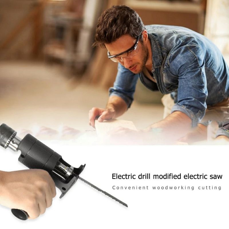 Adapter Bor Gergaji Besi Kayu Reciprocating JigSaw Attachment