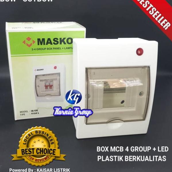 Ready BOX MCB MASKO 4 GROUP + LAMPU LED INDIKATOR INBOW BOX PANEL RUMAH MCB SEKRING LISTRIK BERKUALI