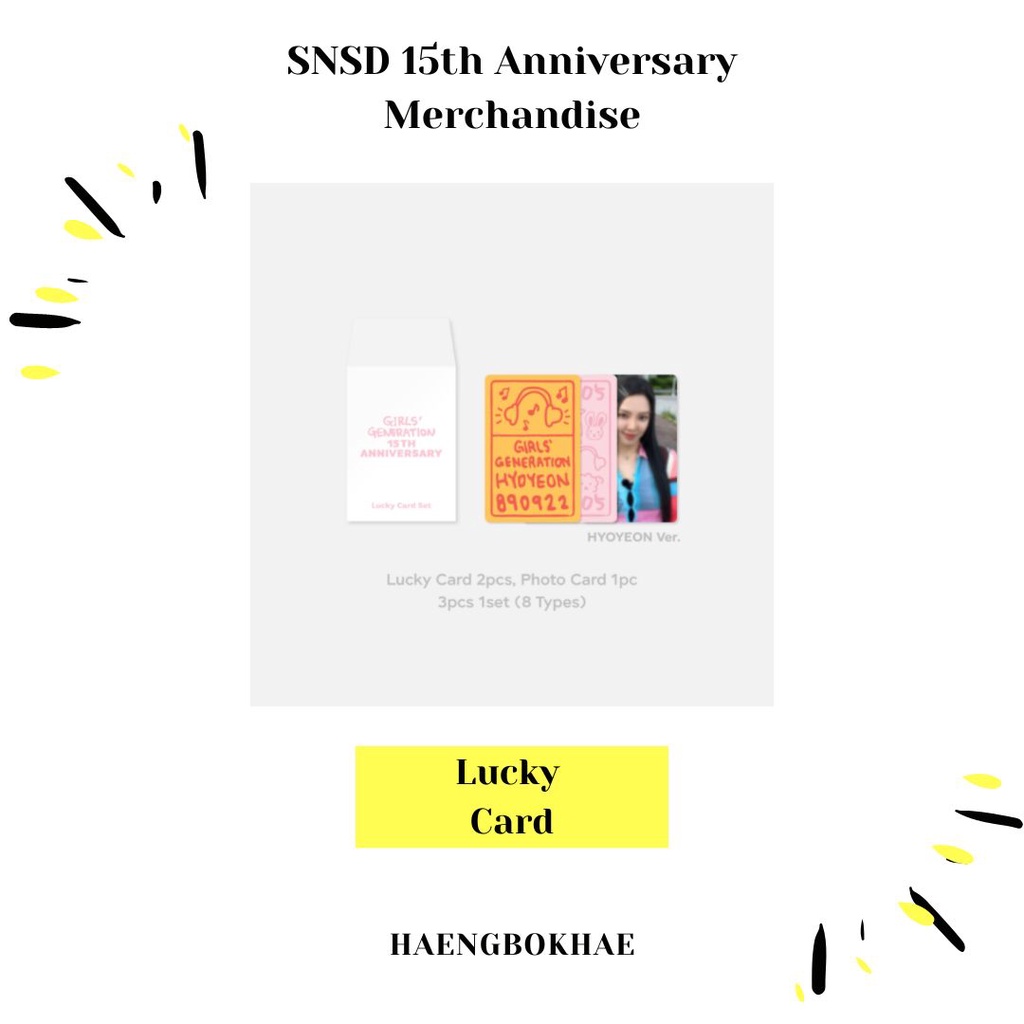 [ READY INA ] GIRLS' GENERATION / SNSD 15th Anniversary - LUCKY CARD (SEALED)