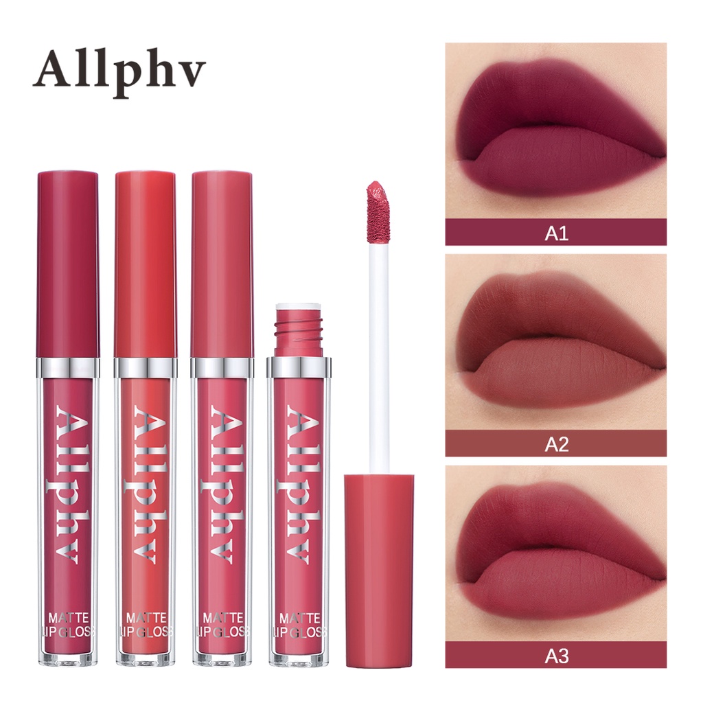【Baru】Allphv Lipstik Matte 6 warna Makeup Lipstik Set Lip gloss Pelembap Bibir Lembut Tahan Lama Melembabkan