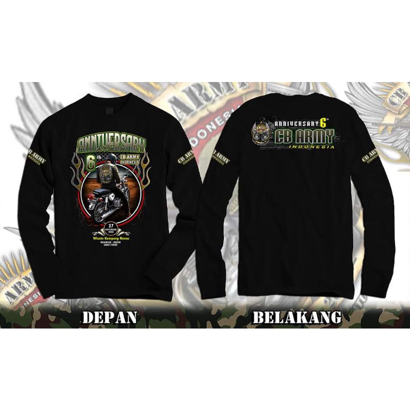Kaos CB ARMY Lengan Panjang stock terbatas