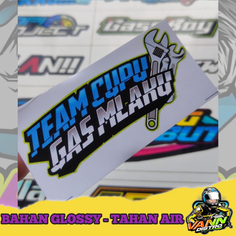 team cupu gas mlaku stiker