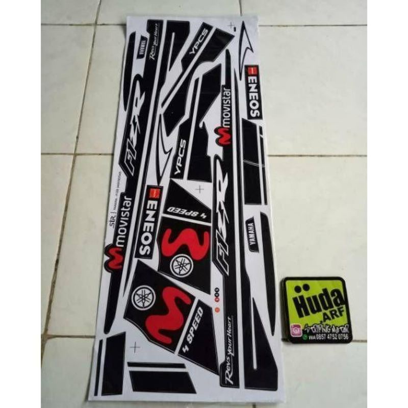 Setriping yamaha fiz r movistar hitam yamaha fiz r