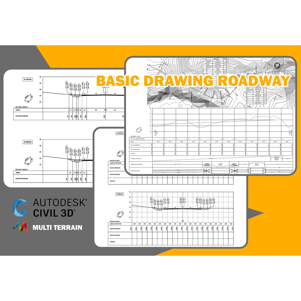 Templates Autocad Civil 3d Roadway / Jalan