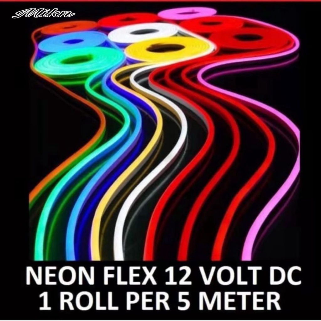 Lampu Neon Flexible Led Selang Panjang 5M 12V Kualitas Super