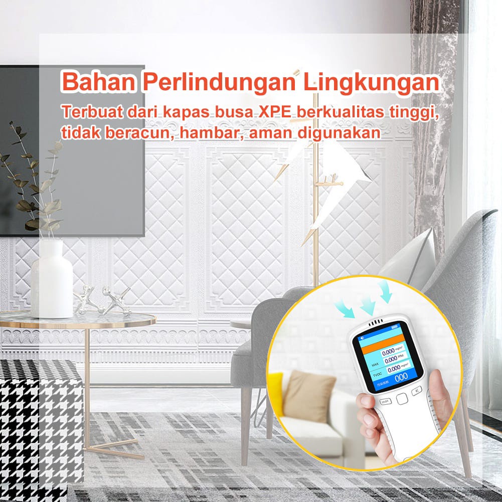 WALLPAPER DINDING 3D FOAM MOTIF PINTU BATIK 70X90 CM TEBAL 5MM WALLPAPER WALFOAM 3D WALLSTIKERS